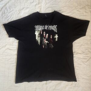 Cradle Of Filth Black Tee Shirt Size XXL Small Hole In Left Armpit. See Pics